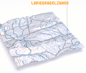 3d view of La Piedra del Zahor