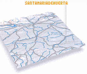 3d view of Santa María de Huerta