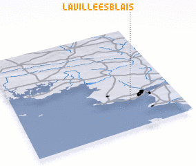 3d view of La Ville-ès-Blais