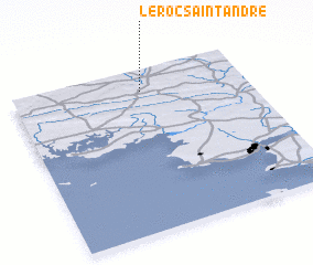 3d view of Le Roc-Saint-André