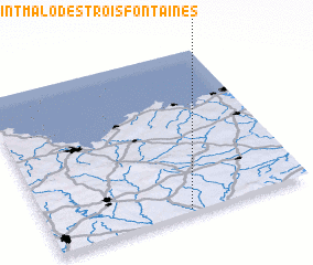 3d view of Saint-Malo-des-Trois-Fontaines