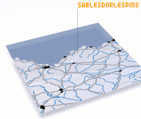 3d view of Sables-dʼOr-les-Pins