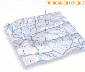 3d view of Fuencaliente y Calera