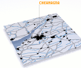 3d view of Chew Magna