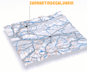 3d view of San Martín de Galvarín