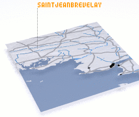 3d view of Saint-Jean-Brévelay