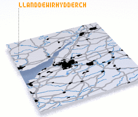 3d view of Llanddewi Rhydderch