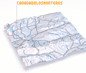 3d view of Cañada de los Morteros