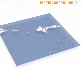 3d view of Ribeira dos Calhaus