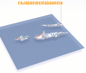 3d view of Fajã da Ribeira da Areia