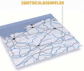 3d view of Saint-Nicolas-du-Pélem