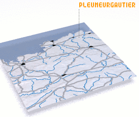 3d view of Pleumeur-Gautier