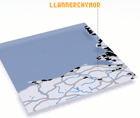 3d view of Llannerch-y-môr