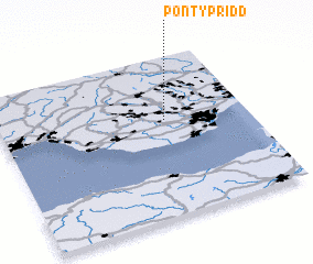 3d view of Pontypridd