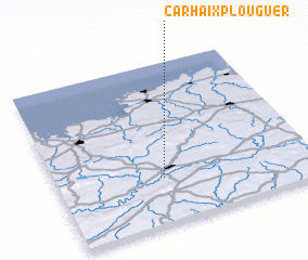 3d view of Carhaix-Plouguer