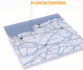 3d view of Plouégat-Guérand