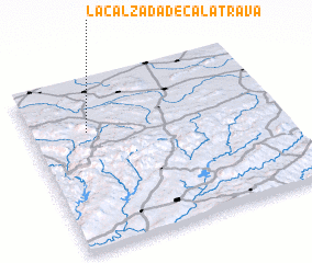 3d view of La Calzada de Calatrava