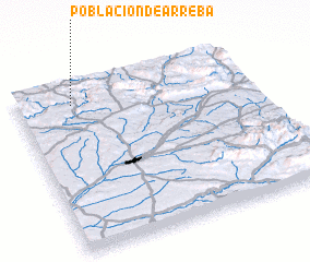 3d view of Población de Arreba