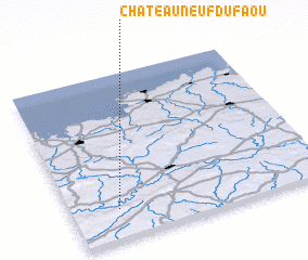 3d view of Châteauneuf-du-Faou