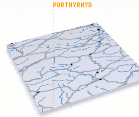 3d view of Porth-y-rhyd