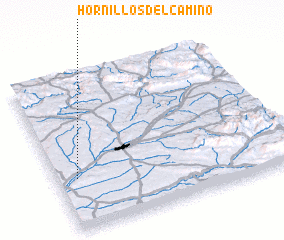 3d view of Hornillos del Camino