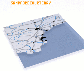 3d view of Sampford Courtenay