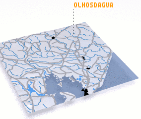 3d view of Olhos dʼÁgua