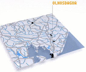 3d view of Olhos dʼÁgua