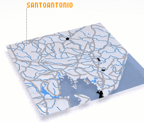 3d view of Santo Antônio