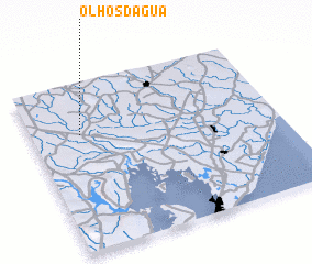 3d view of Olhos dʼÁgua