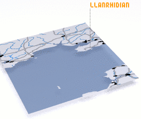 3d view of Llanrhidian