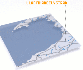 3d view of Llanfihangel-Ystrad