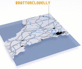 3d view of Bratton Clovelly