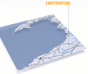 3d view of Cwrt-newydd