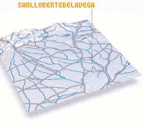3d view of San Llorente de la Vega