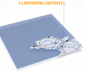 3d view of Llanfairpwllgwyngyll