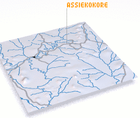 3d view of Assié-Kokore