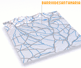 3d view of Barrio de Santa María