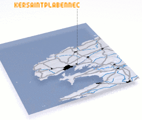 3d view of Kersaint-Plabennec