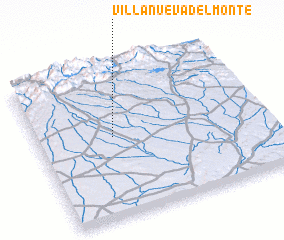 3d view of Villanueva del Monte