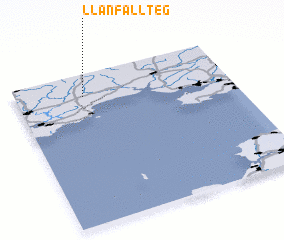 3d view of Llanfallteg