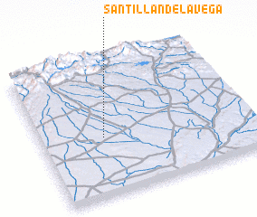 3d view of Santillán de la Vega