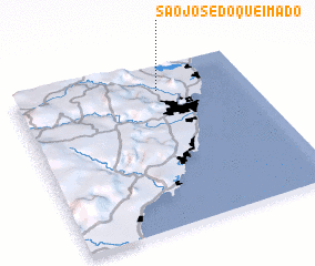 3d view of São José do Queimado