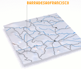 3d view of Barra de São Francisco