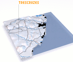 3d view of Três Cruzes