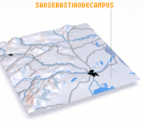 3d view of São Sebastião de Campos