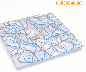 3d view of Olhos dʼÁguas