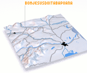 3d view of Bom Jesus do Itabapoana