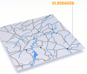 3d view of Olho-dʼÁgua