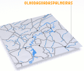 3d view of Olho-dʼÁgua das Palmeiras